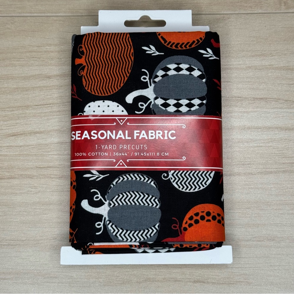 Festive Black and Orange Seasonal Fabric - Harvest / Halloween